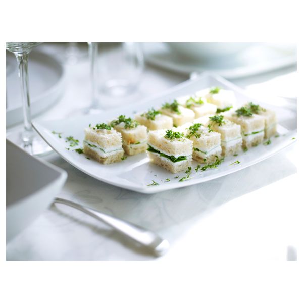 Тарелка МИНДИГ, белый (31x25 см) - схема-чертеж с размерами