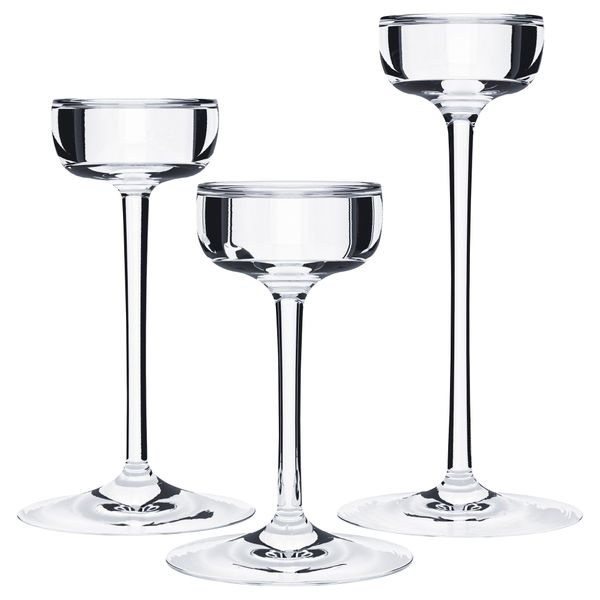 Набор подсвечников, 3 штуки БЛОМСТЭР, прозрачное стекло - фото 1