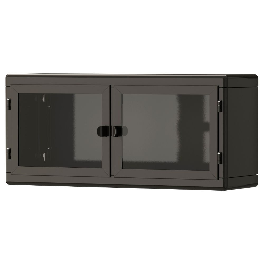 Шкаф навесной РОСКУГ, темно-серый, стекло (60x27 см) - фото 1