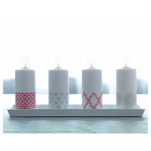 Неароматическая свеча формовая ВИНТЕР 2015, различные орнаменты (15 см) - схема-чертеж с размерами