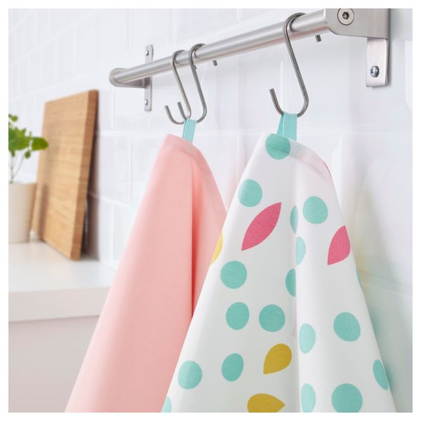 Полотенце кухонное УДДИГ, светло-розовый, точечный (50x70 см) - фото 1