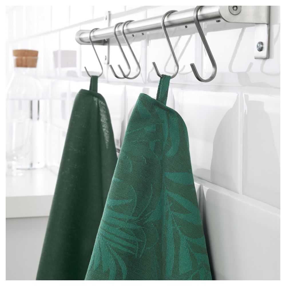 Полотенце кухонное ВИЛДКАПРИФОЛ, зеленый лист (50x70 см) - фото 1