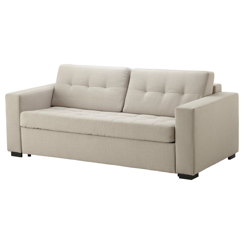 Диван-кровать 3-местный КЛАГСТОРП / ЛАСЕЛЕ, Бальг светло-бежевый - фото 1