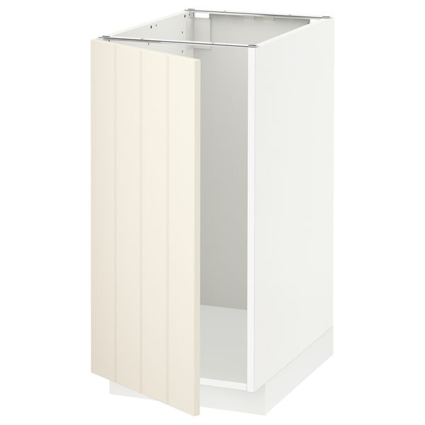 Напольный шкаф для мойки, мусорных контейнер МЕТОД, белый, Хитарп белый с оттенком (40x60 см) - схема-чертеж с размерами