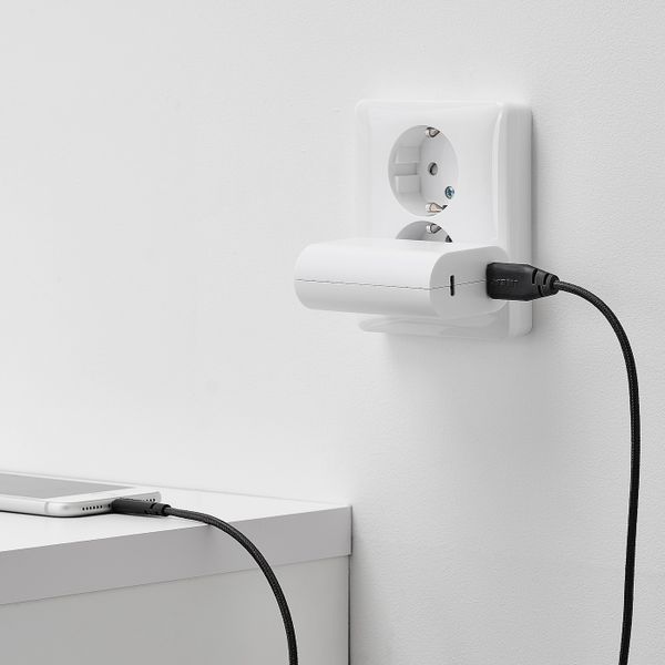 Кабель USB тип А – lightning, темно-серый 1.5 м IKEA LILLHULT ЛИЛЛЬХУЛЬТ 804.848.00 - фото 3