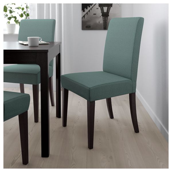 Стул, темно-коричневый, Финнста бирюзовый IKEA ХЕНРИКСДАЛЬ 992.272.69 - фото 3