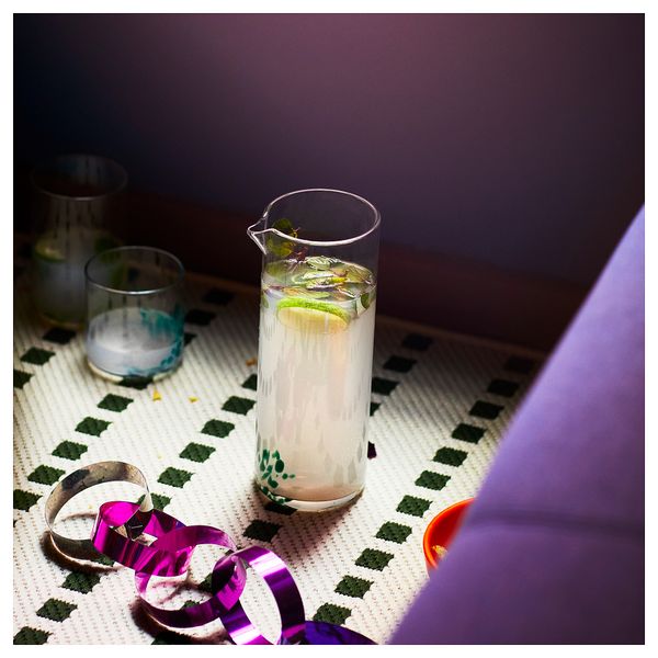 Графин, 1 л, прозрачное стекло, зеленый IKEA ÖMSESIDIG 005.461.28 - фото 4