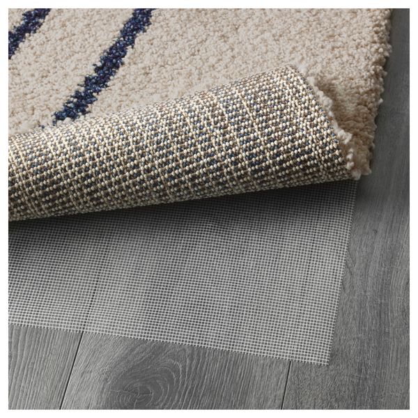 Ковер, длинный ворс ЭЙВОР ЦИРКЕЛЬ, белый/синий (200x200 см) - схема-чертеж с размерами