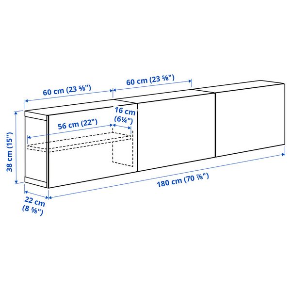 IKEA, дополнительный ракурс - схема-чертеж с размерами