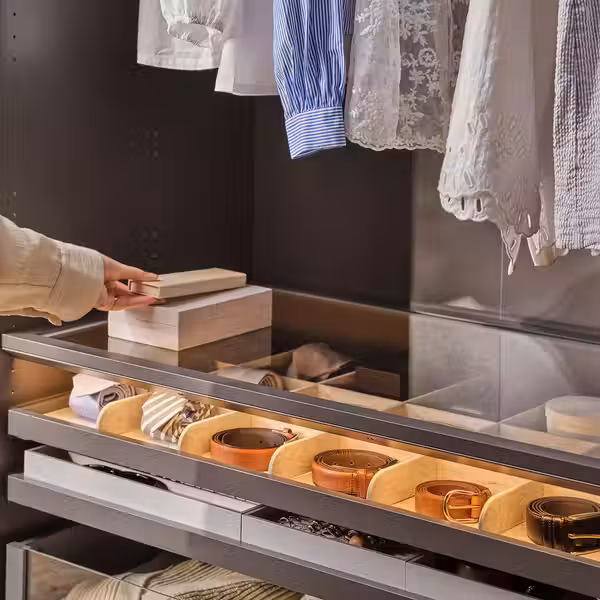 KOMPLEMENT Полка стеклянная - темно-серый 100x58 см - фото 2