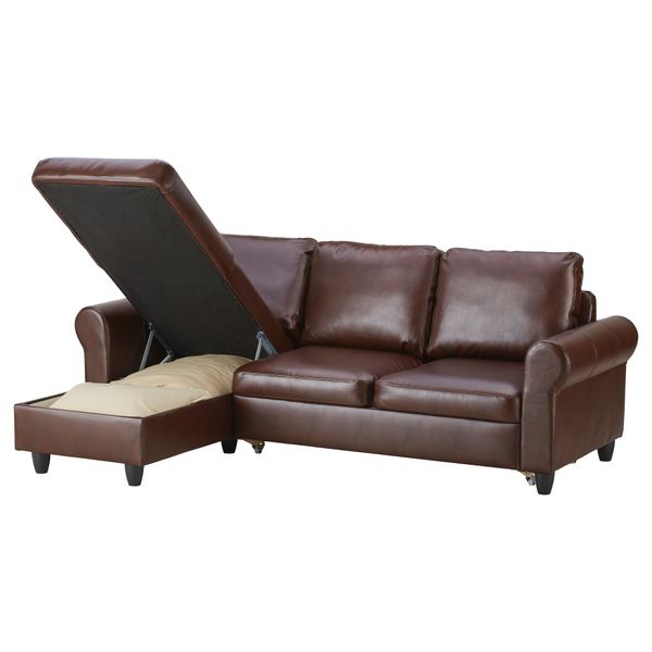 Диван-кровать с козеткой ФИКСХУЛЬТ, Раггиг темно-коричневый, под мрамор - фото 4