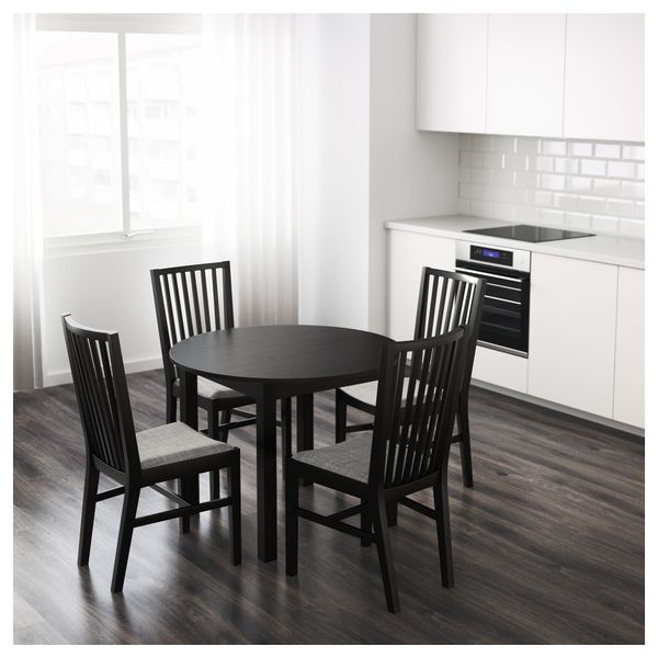 Стол БЬЮРСНЭС, черно-коричневый (94 см) - схема-чертеж с размерами