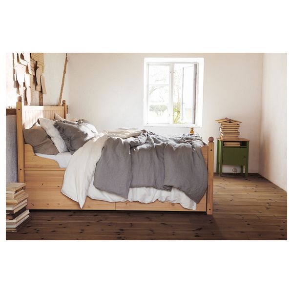 Каркас кровати с 4 ящиками ГУРДАЛЬ, светло-коричневый, Лонсет - фото 6