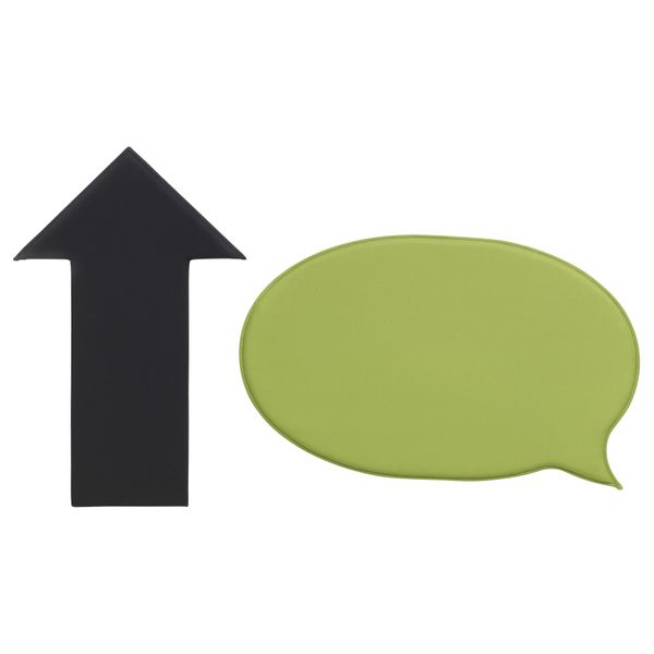 Доска для записей, 2 шт. УППВИСА, черный, зеленый - фото 1