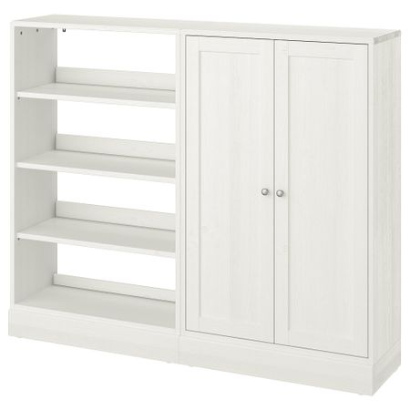 Комбинация для хранения, 162x37x134 см, белый IKEA HAVSTA ХАВСТА 892.658.36