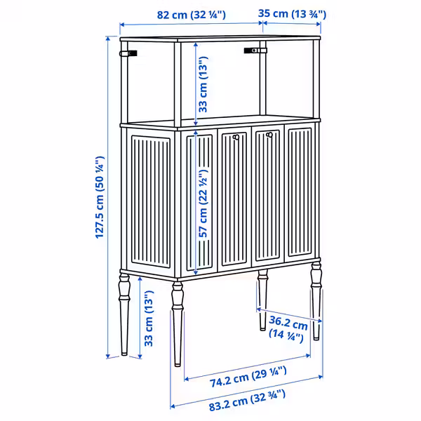 IKEA, дополнительный ракурс - схема-чертеж с размерами