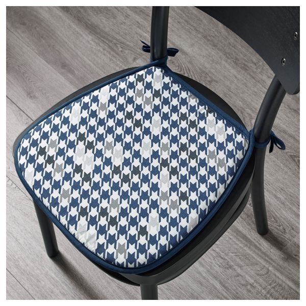 Подушка на стул АНВЮ, синий (27/38x38x2 см) - фото 2