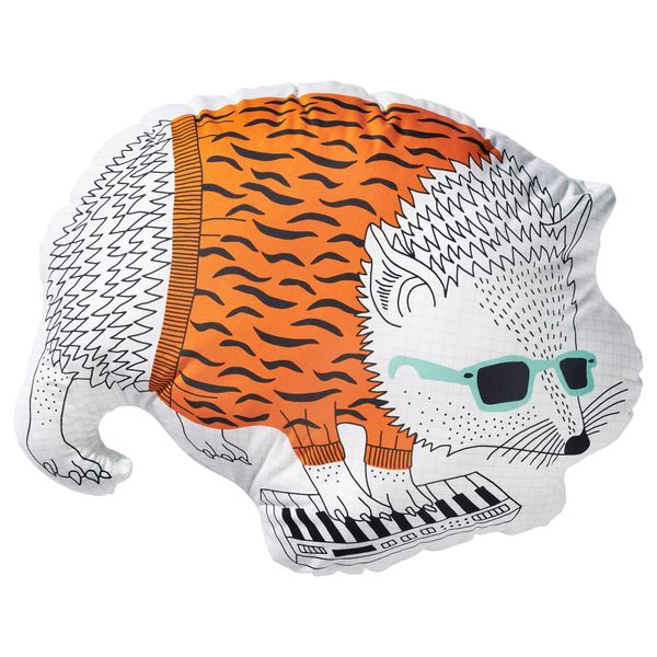 Подушка ТОРИН, ёж разноцветный (46x38 см) - фото 1