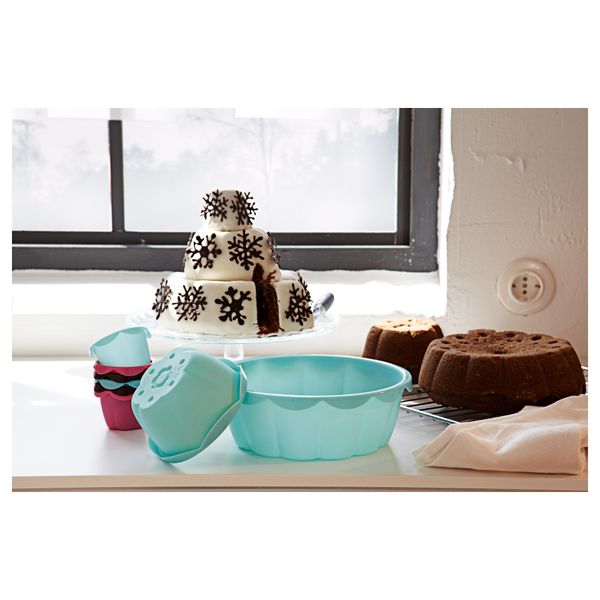 Форма для выпечки, 2 предмета СОККЕРТАКА, голубой - схема-чертеж с размерами