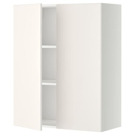 Навесной шкаф с полками/2дверцы, белый/Веддинге белый 80x100 см IKEA METOD МЕТОД 894.459.46