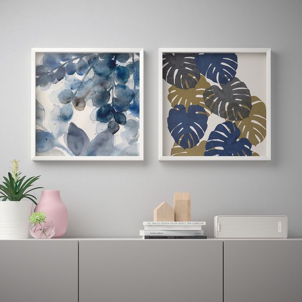 Постер, 50x50 см, Листья IKEA DRÖMBILD ДРЁМБИЛЬД 904.424.14 - схема-чертеж с размерами