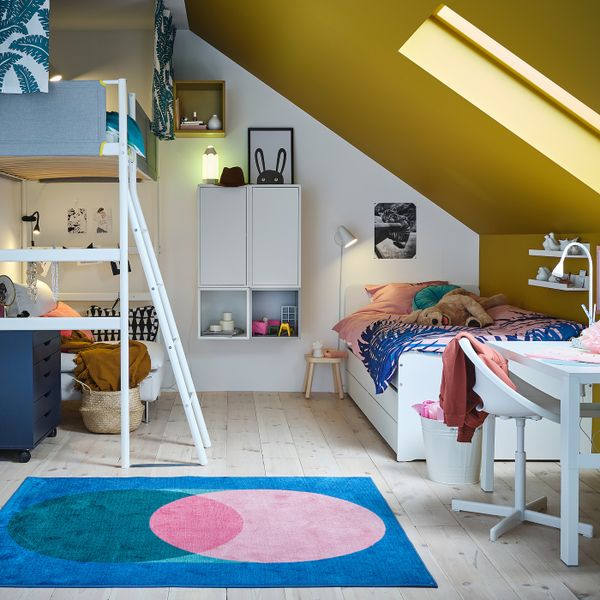 Каркас кровати с выдвижной кроватью, белый 90x200 см IKEA SLÄKT СЛЭКТ 092.277.54 - фото 3