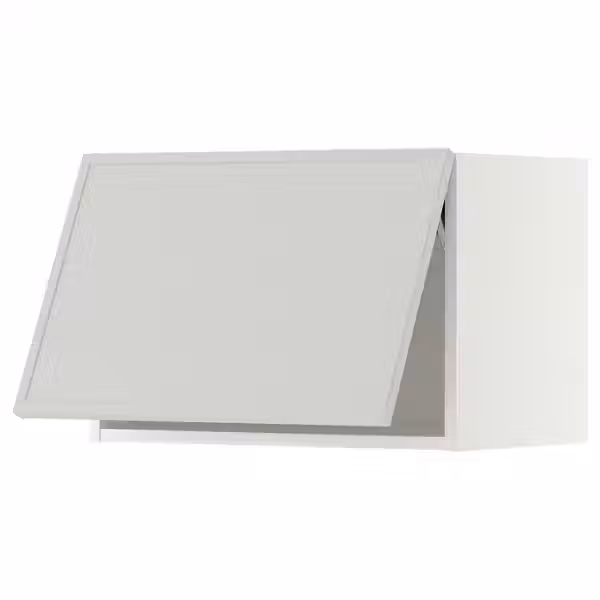METOD Горизонтальный навесной шкаф - белый/Aspudden светло-серый 60x40 см - фото 1