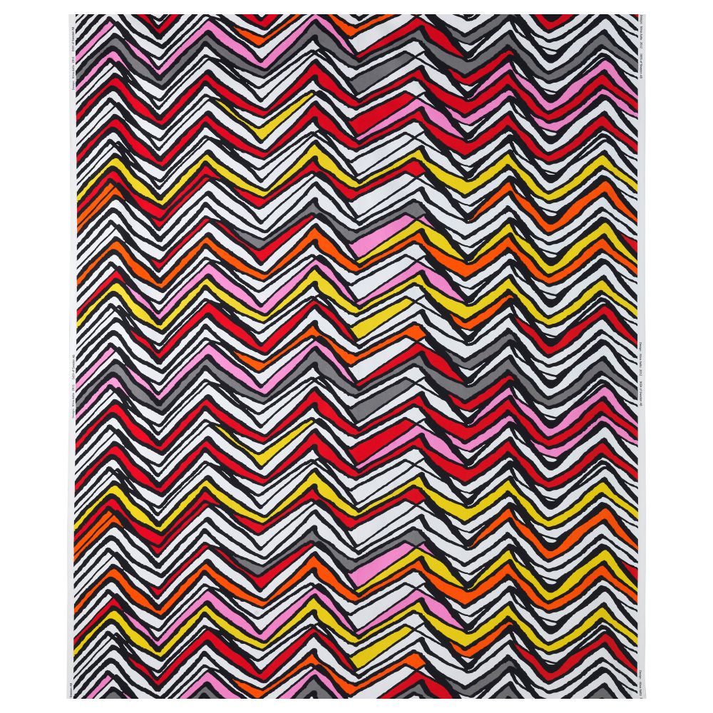 Ткань ЛИНДБИ, зигзаг, красный/черный (150 см) - схема-чертеж с размерами