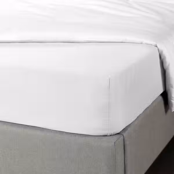 BRUKSVARA БРУКСВЭРА Простыня натяжная - белый 140x200 см - фото 2