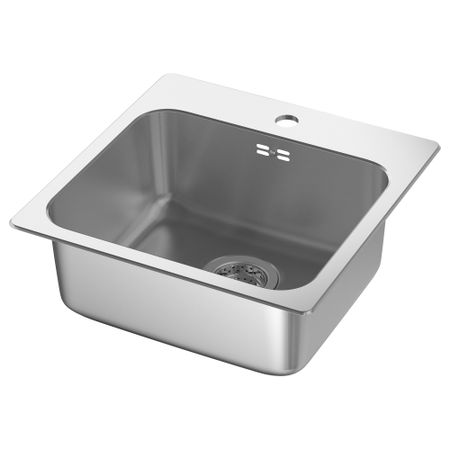 Одинарная врезная мойка, 46x46 cm IKEA LÅNGUDDEN ЛОНГУДДЕН 203.386.61