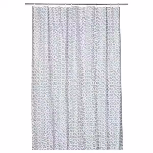 DOCKBÅT ДОККБОТ Штора для ванной - белый/разноцветный 180x200 см - фото 1