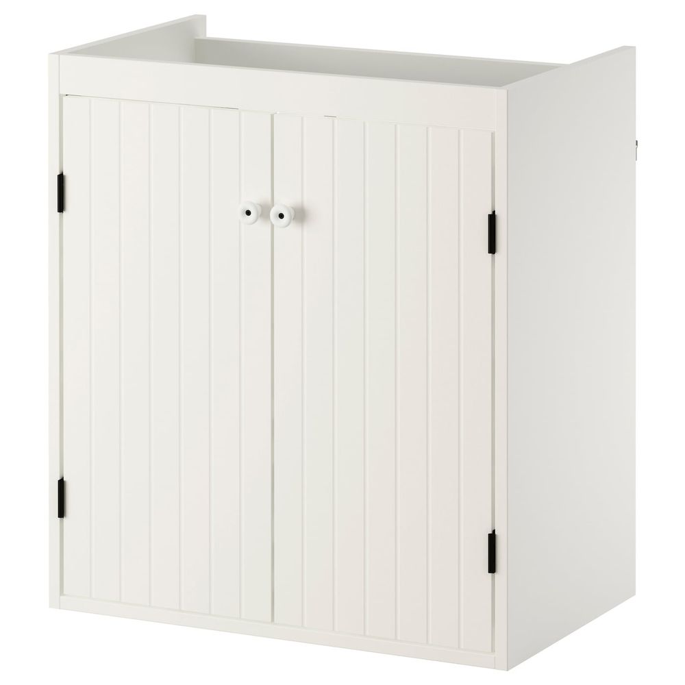 Шкаф под раковину с 2 дверец, белый 60x38x68 см IKEA SILVERÅN СИЛВЕРОН 203.690.68 - фото 1