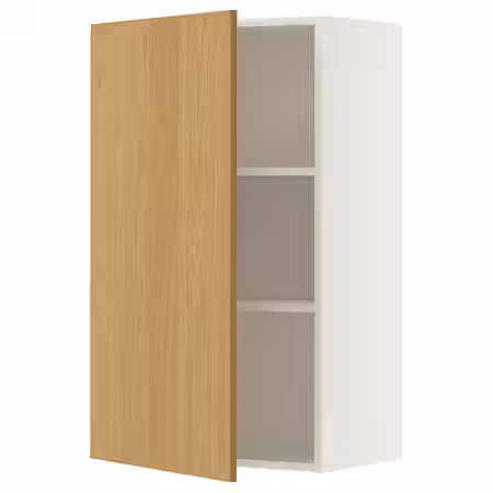 METOD Навесной шкаф с полками - белый/Sinarp дубовый шпон 60x100 см
