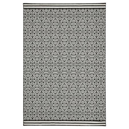 Ковер, короткий ворс, черный-белый 170x240 см IKEA HEMBJUDEN ХЕМБЬЮДЕН 405.120.27