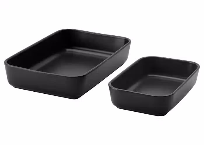 LYCKAD Форма/блюдо д/дхвк, 2 шт - темно-серый