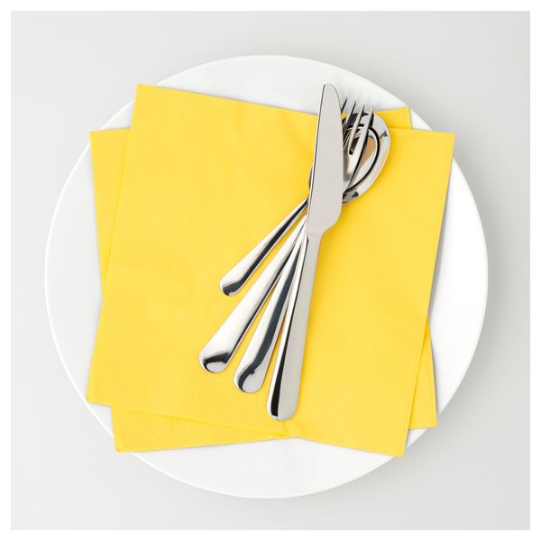 Салфетка бумажная ФАНТАСТИСК, желтый (40x40 см) - фото 2