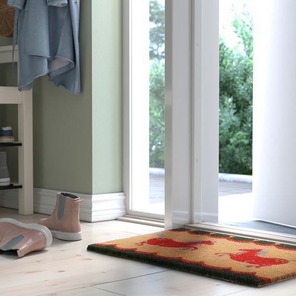 Придверный коврик, 40x60 см, естественный, бежевый лошадь IKEA VINTERFINT 105.671.77 - схема-чертеж с размерами