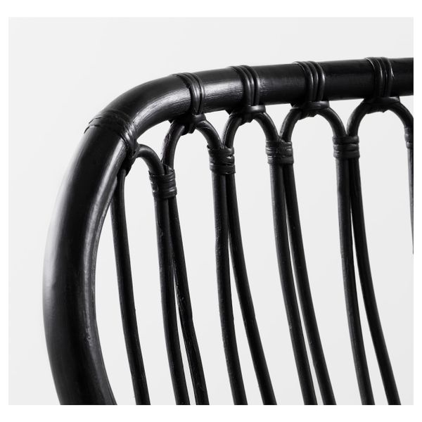 Кресло c высокой спинкой, черный/ротанг IKEA STORSELE СТУРСЕЛЕ 703.841.94 - фото 4