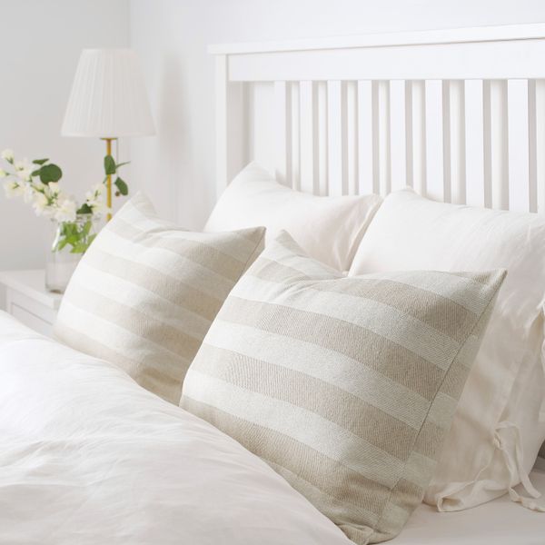 Чехол на подушку, неокрашенный/в полоску 40x65 см IKEA HEDDAMARIA ХЕДДАМАРИА 904.559.15 - фото 3