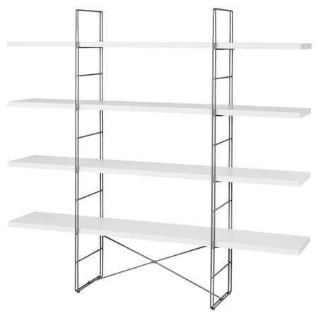 Стеллаж, белый, серый 170x158 см IKEA ЭНЕТРИ 392.395.43