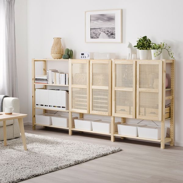 Стеллаж с дверцами, сосна, 259x30x124 см IKEA IVAR ИВАР 794.034.71 - фото 3