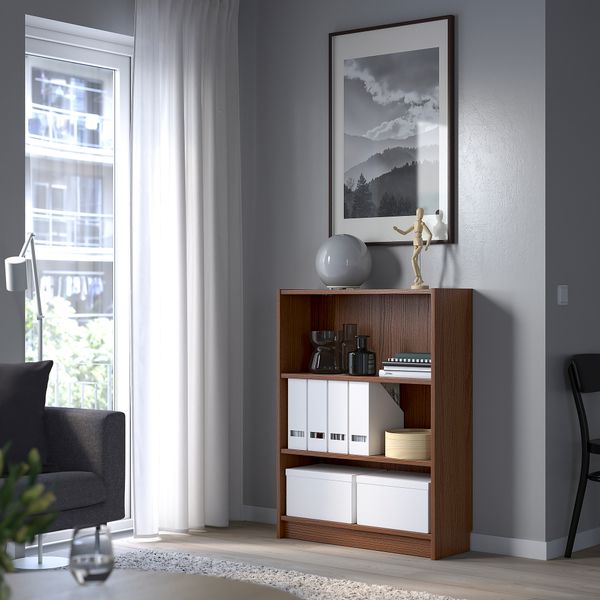 Стеллаж, 80x28x106 см, коричневый ясеневый шпон IKEA BILLY БИЛЛИ 703.233.51 - фото 3