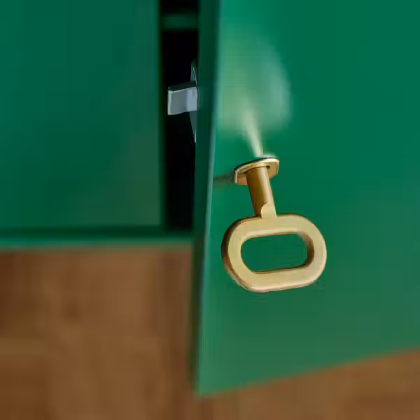 STOCKHOLM 2025 СТОКГОЛЬМ 2025 Шкаф с 2 дверьми - зеленый 80x40x126 см - фото 5