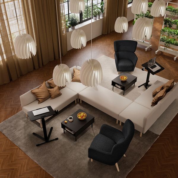 MITTZON МИТТЗОН Стол для ноутбука, на колесиках - чёрный 66x50 см - фото 3