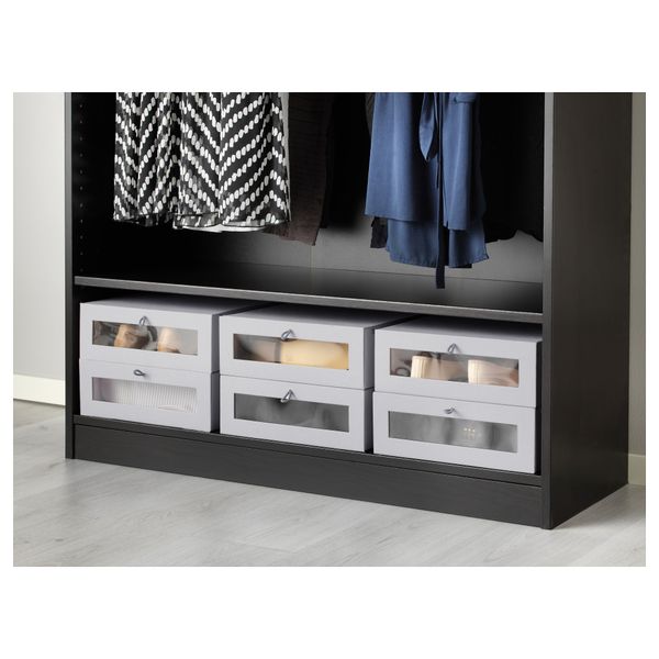 Коробка для обуви ХИФС, серый (30x34x11 см) - схема-чертеж с размерами