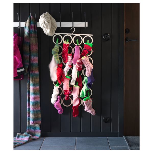 Многофункциональная вешалка КОМПЛИМЕНТ, белый - схема-чертеж с размерами