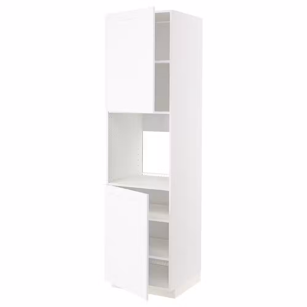 METOD Высок шкаф д/духовки/2дверцы/полки - фото 1