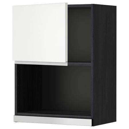 Навесной шкаф для СВЧ-печи МЕТОД, черный, Нодста белый