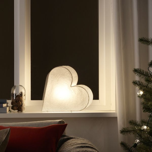 Украшение для стола, сердце, белый, 30 см IKEA СТРОЛА 104.441.10 - фото 3