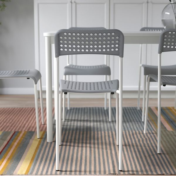 Стул, серый-белый IKEA ADDE АДДЕ 102.259.28 - фото 5